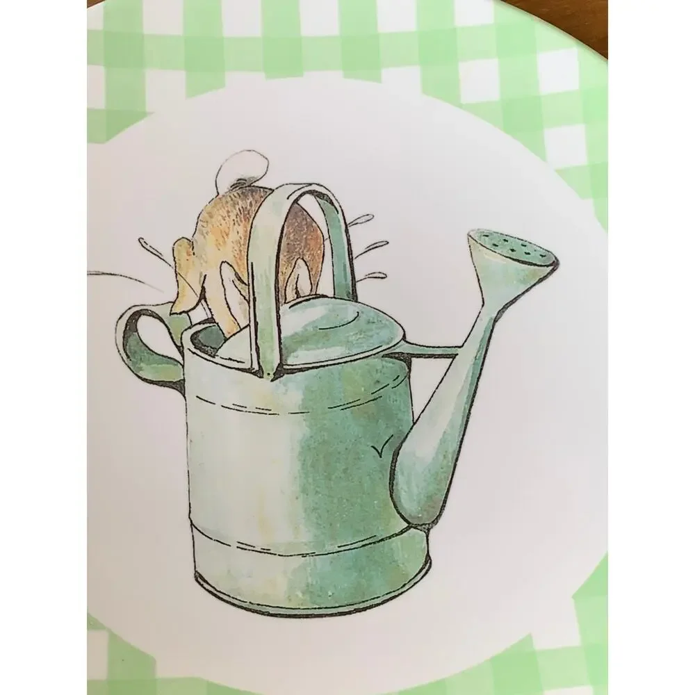 Pottery Barn Kids Beatrix Potter 2017 Melamine Plate Bunny Watering Can Easter